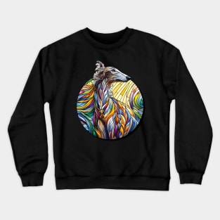 Borzoi, stained glass. I love borzois. Crewneck Sweatshirt